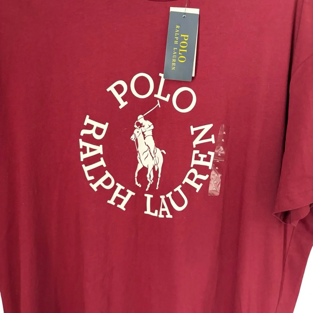 Polo Ralph Lauren Men’s S/S Burgundy T Shirt Big Pony Sz XL/Tall NWT - Picture 5 of 6
